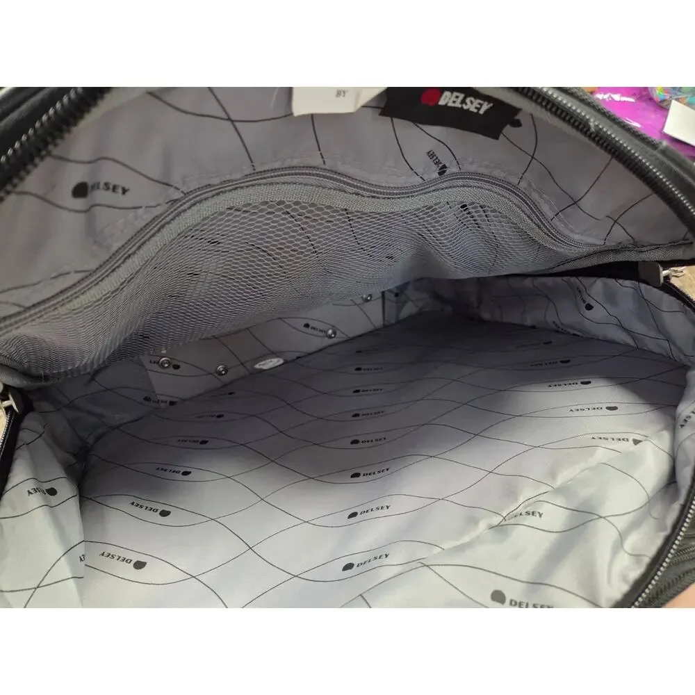 Delsey Rolling Laptop Duffle Briefcase Travel Under Seat Tote Carry On Bag